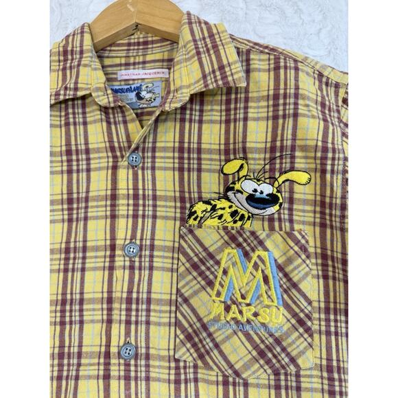 Vintage 90s 1997 Marsupilami Studio Animation Short Sleeve Button Shirt Kids 8 - Picture 5 of 9